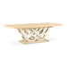 AICO Furniture Camellia Field Rectangular Pedestal Dining Table in Caramel - Visions in Furniture (La Mirada, CA)