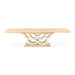 AICO Furniture Camellia Field Rectangular Pedestal Dining Table in Caramel - Visions in Furniture (La Mirada, CA)