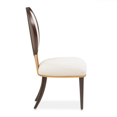 AICO Furniture Camellia Field Side Chair (Set of 2) in Warm Pecan - Visions in Furniture (La Mirada, CA)