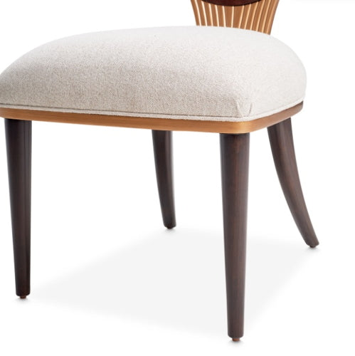 AICO Furniture Camellia Field Side Chair (Set of 2) in Warm Pecan - Visions in Furniture (La Mirada, CA)