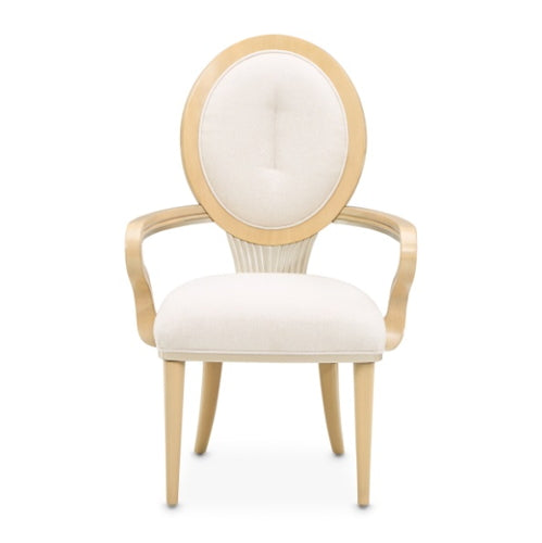 AICO Furniture Camellia Field Arm Chair (Set of 2) in Caramel - Visions in Furniture (La Mirada, CA)