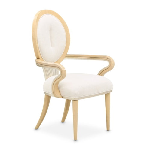 AICO Furniture Camellia Field Arm Chair (Set of 2) in Caramel - Visions in Furniture (La Mirada, CA)