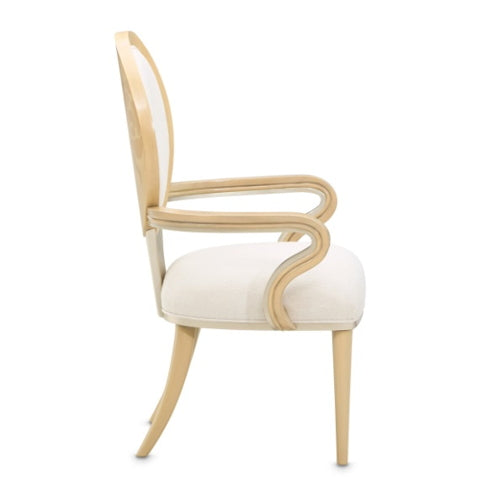 AICO Furniture Camellia Field Arm Chair (Set of 2) in Caramel - Visions in Furniture (La Mirada, CA)