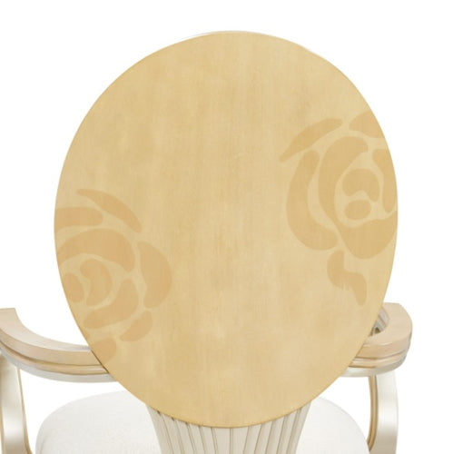 AICO Furniture Camellia Field Arm Chair (Set of 2) in Caramel - Visions in Furniture (La Mirada, CA)