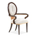 AICO Furniture Camellia Field Arm Chair (Set of 2) in Warm Pecan - Visions in Furniture (La Mirada, CA)