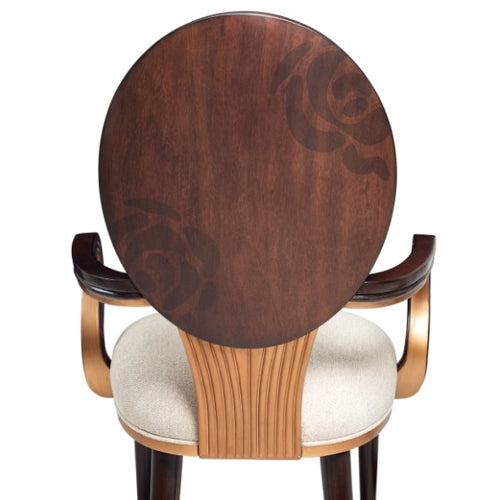 AICO Furniture Camellia Field Arm Chair (Set of 2) in Warm Pecan - Visions in Furniture (La Mirada, CA)