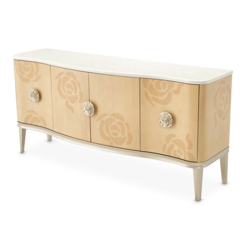 AICO Furniture Camellia Field Sideboard in Caramel - Visions in Furniture (La Mirada, CA)