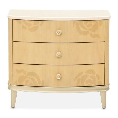 AICO Furniture Camellia Field Nightstand in Caramel - Visions in Furniture (La Mirada, CA)