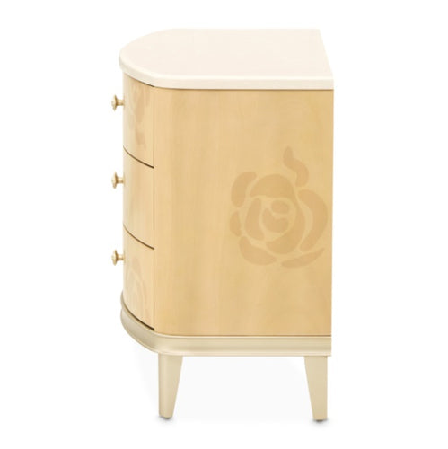 AICO Furniture Camellia Field Nightstand in Caramel - Visions in Furniture (La Mirada, CA)