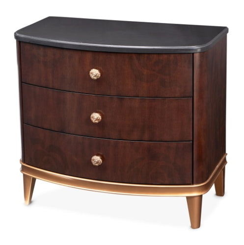 AICO Furniture Camellia Field Nightstand in Warm Pecan - Visions in Furniture (La Mirada, CA)