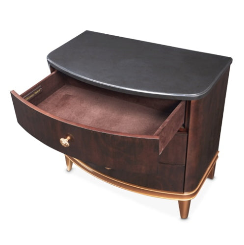 AICO Furniture Camellia Field Nightstand in Warm Pecan - Visions in Furniture (La Mirada, CA)