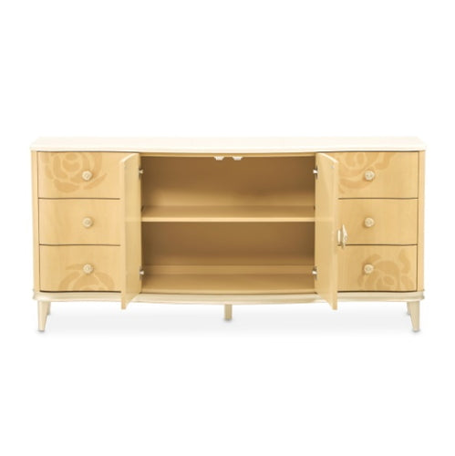 AICO Furniture Camellia Field Dresser in Caramel - Visions in Furniture (La Mirada, CA)