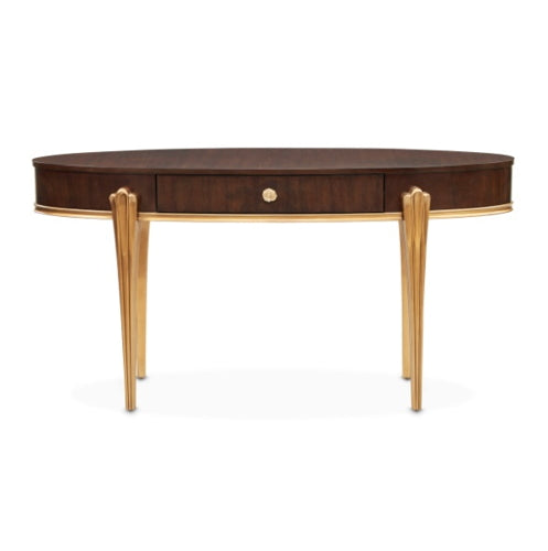 AICO Furniture Camellia Field Vanity Desk in Warm Pecan - Visions in Furniture (La Mirada, CA)