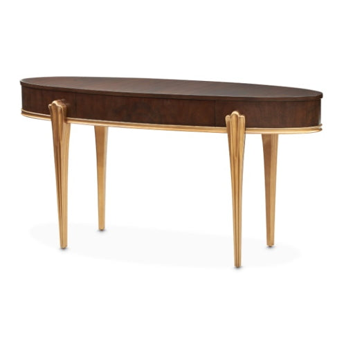 AICO Furniture Camellia Field Vanity Desk in Warm Pecan - Visions in Furniture (La Mirada, CA)