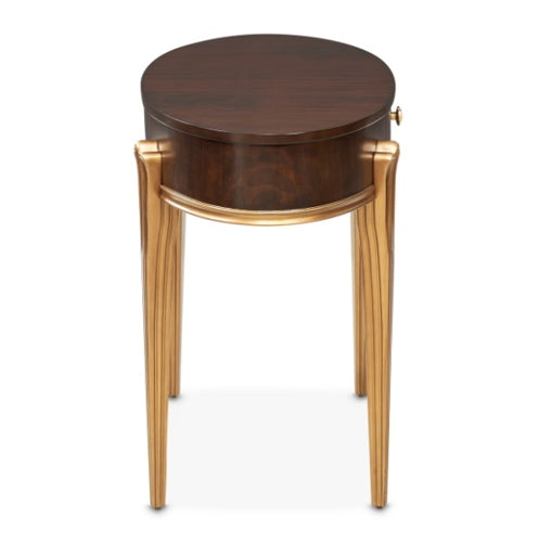 AICO Furniture Camellia Field Vanity Desk in Warm Pecan - Visions in Furniture (La Mirada, CA)