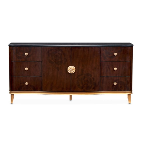 AICO Furniture Camellia Field Dresser in Warm Pecan - Visions in Furniture (La Mirada, CA)