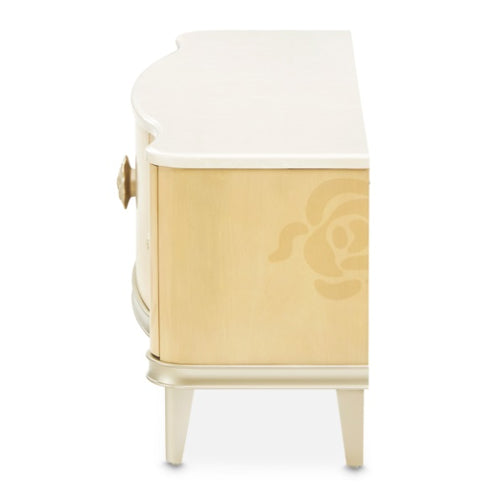 AICO Furniture Camellia Field Media Cabinet in Caramel - Visions in Furniture (La Mirada, CA)