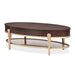 AICO Furniture Camellia Field Oval Cocktail Table in Warm Pecan - Visions in Furniture (La Mirada, CA)