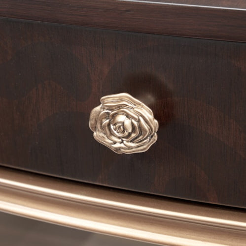 AICO Furniture Camellia Field Oval Cocktail Table in Warm Pecan - Visions in Furniture (La Mirada, CA)