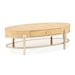 AICO Furniture Camellia Field Oval Cocktail Table in Caramel - Visions in Furniture (La Mirada, CA)