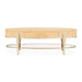 AICO Furniture Camellia Field Oval Cocktail Table in Caramel - Visions in Furniture (La Mirada, CA)