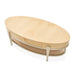 AICO Furniture Camellia Field Oval Cocktail Table in Caramel - Visions in Furniture (La Mirada, CA)