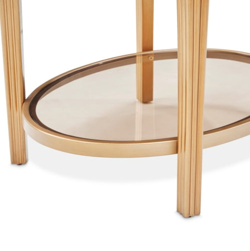 AICO Furniture Camellia Field End Table in Warm Pecan - Visions in Furniture (La Mirada, CA)
