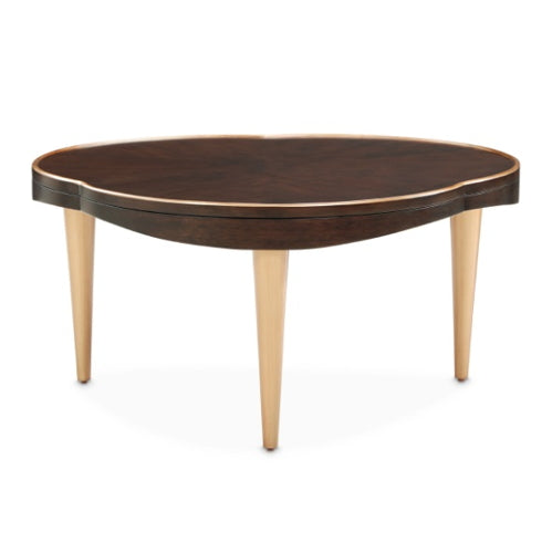 AICO Furniture Camellia Field Cocktail Table in Warm Pecan - Visions in Furniture (La Mirada, CA)