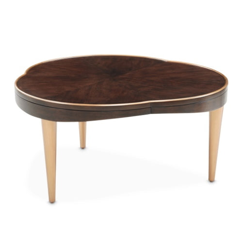 AICO Furniture Camellia Field Cocktail Table in Warm Pecan - Visions in Furniture (La Mirada, CA)