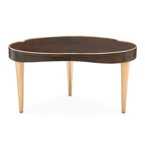 AICO Furniture Camellia Field Cocktail Table in Warm Pecan - Visions in Furniture (La Mirada, CA)