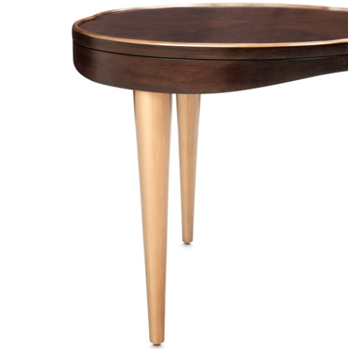 AICO Furniture Camellia Field Chairside Table in Warm Pecan - Visions in Furniture (La Mirada, CA)