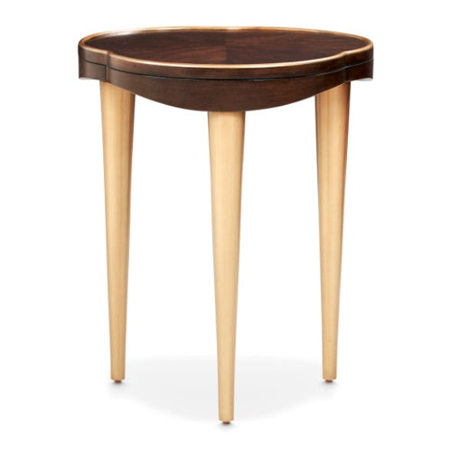 AICO Furniture Camellia Field Chairside Table in Warm Pecan - Visions in Furniture (La Mirada, CA)
