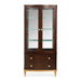 AICO Furniture Camellia Field Display Cabinet in Warm Pecan - Visions in Furniture (La Mirada, CA)