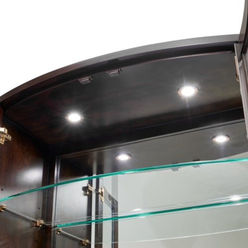 AICO Furniture Camellia Field Display Cabinet in Warm Pecan - Visions in Furniture (La Mirada, CA)