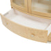 AICO Furniture Camellia Field Display Cabinet in Caramel - Visions in Furniture (La Mirada, CA)