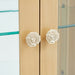 AICO Furniture Camellia Field Display Cabinet in Caramel - Visions in Furniture (La Mirada, CA)