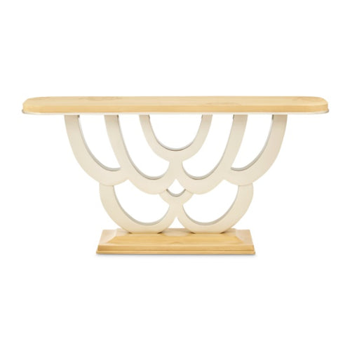 AICO Furniture Camellia Field Console Table in Caramel - Visions in Furniture (La Mirada, CA)