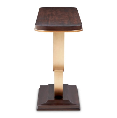 AICO Furniture Camellia Field Console Table in Warm Pecan - Visions in Furniture (La Mirada, CA)
