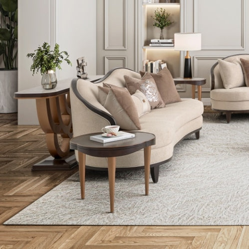 AICO Furniture Camellia Field Console Table in Warm Pecan - Visions in Furniture (La Mirada, CA)