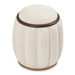 AICO Furniture Camellia Field Round Bench in Warm Pecan - Visions in Furniture (La Mirada, CA)