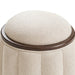 AICO Furniture Camellia Field Round Bench in Warm Pecan - Visions in Furniture (La Mirada, CA)