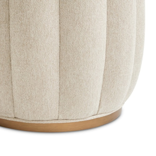 AICO Furniture Camellia Field Round Bench in Warm Pecan - Visions in Furniture (La Mirada, CA)