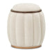 AICO Furniture Camellia Field Round Bench in Warm Pecan - Visions in Furniture (La Mirada, CA)