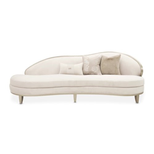 AICO Furniture Camellia Field Asymmetrical Sofa in Caramel - Visions in Furniture (La Mirada, CA)