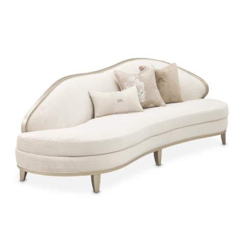 AICO Furniture Camellia Field Asymmetrical Sofa in Caramel - Visions in Furniture (La Mirada, CA)