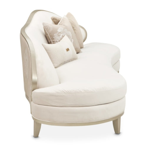 AICO Furniture Camellia Field Asymmetrical Sofa in Caramel - Visions in Furniture (La Mirada, CA)
