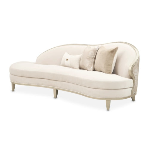 AICO Furniture Camellia Field Asymmetrical Sofa in Caramel - Visions in Furniture (La Mirada, CA)