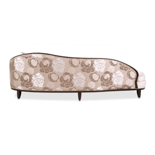 AICO Furniture Camellia Field Asymmetrical Sofa in Warm Pecan - Visions in Furniture (La Mirada, CA)