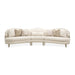 AICO Furniture Camellia Field RAF Loveseat Linen in Caramel - Visions in Furniture (La Mirada, CA)