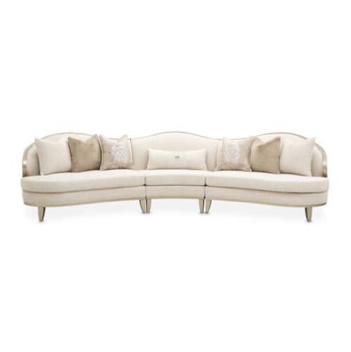 AICO Furniture Camellia Field LAF Loveseat Linen in Caramel - Visions in Furniture (La Mirada, CA)